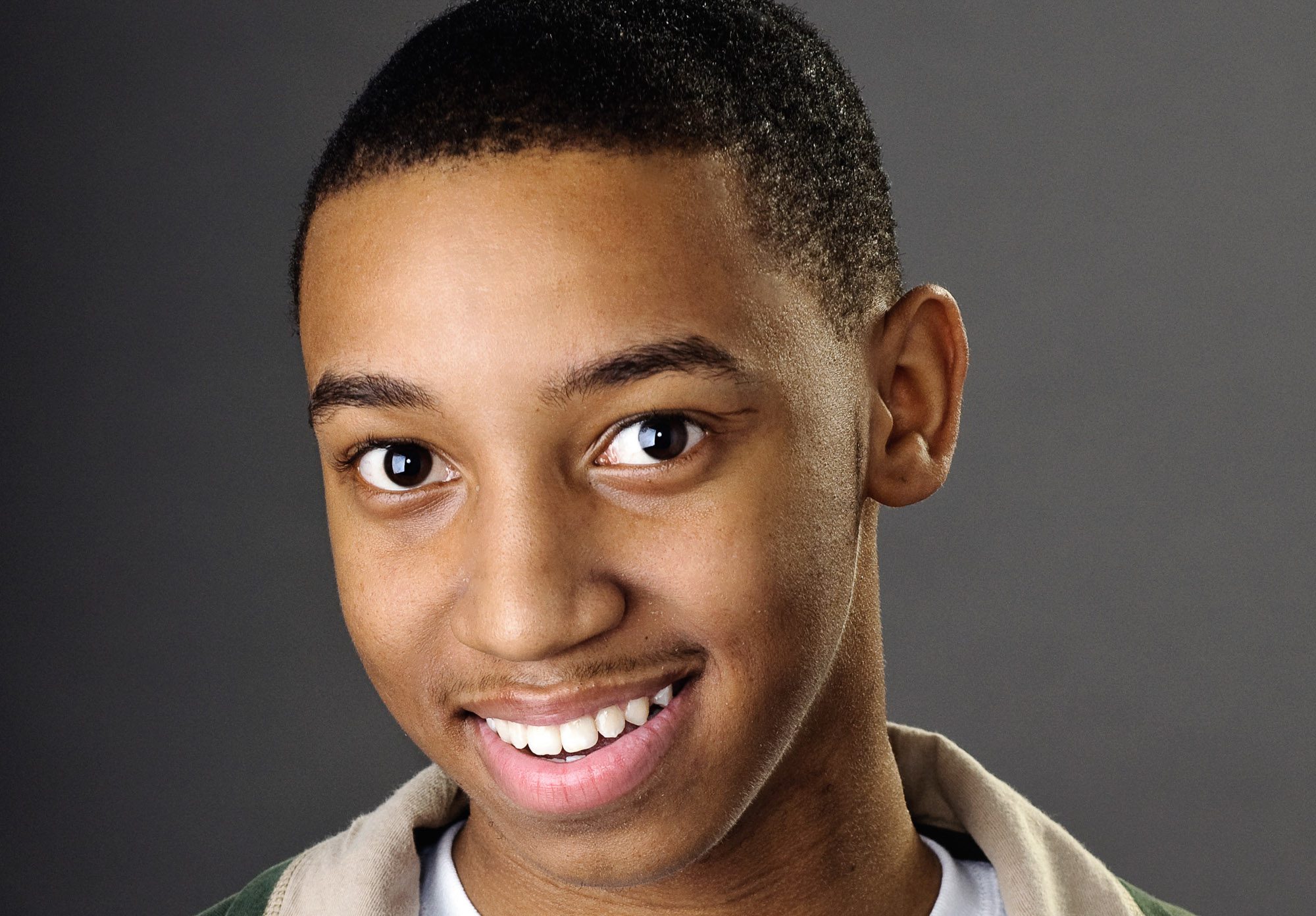 close up headshot of African American young male
