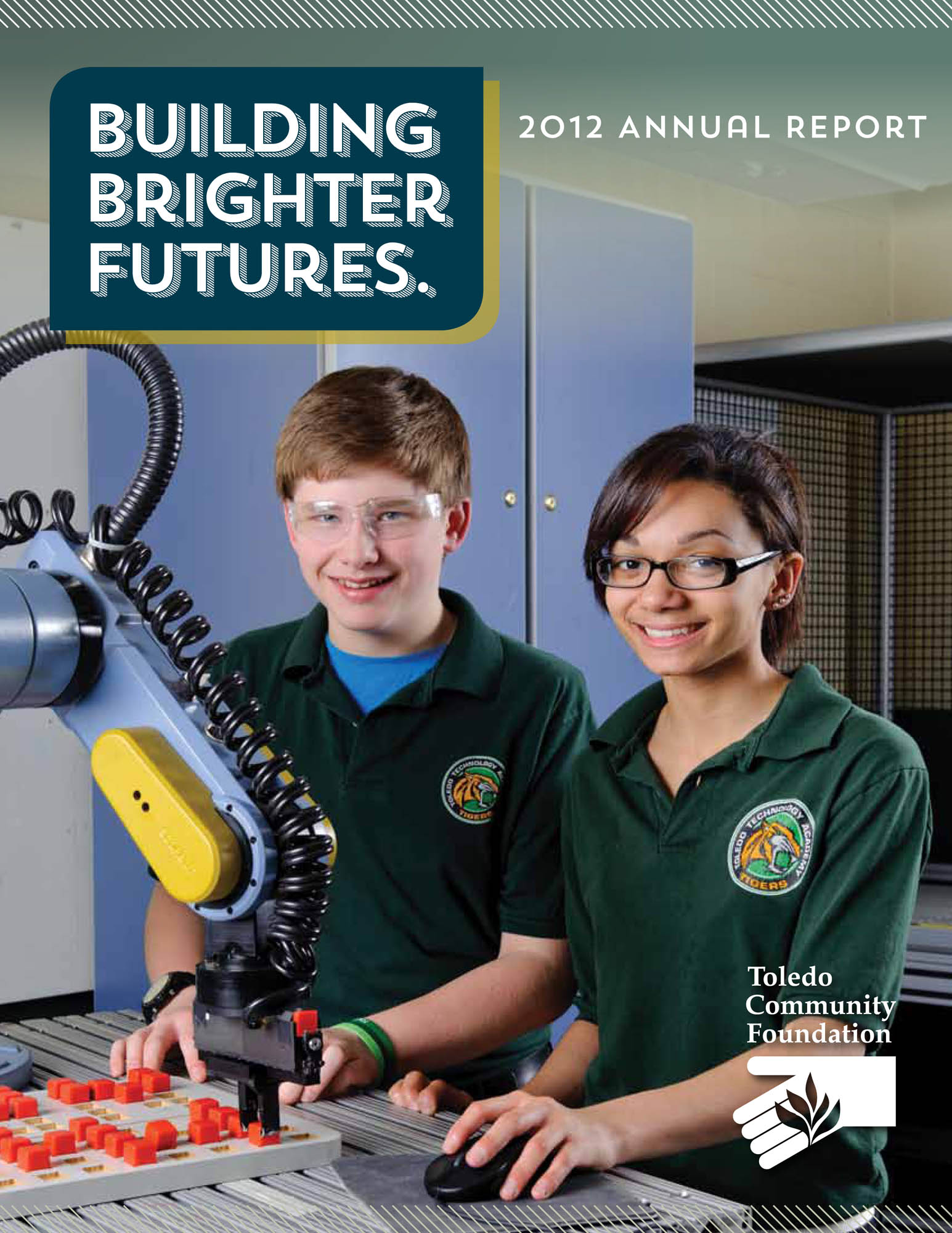 Community Foundation Annual Report cover portrait of students